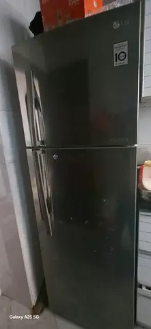 LG Double Door Refrigerator - Grey, Good Condition