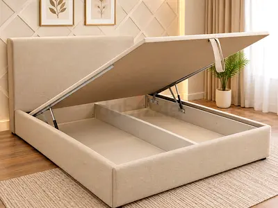 New Queen size Hydraulic bed including mattress storage bed Double bed Queen bed