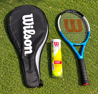 Wilson Youth Tennis Racket with Cover and Can of Balls