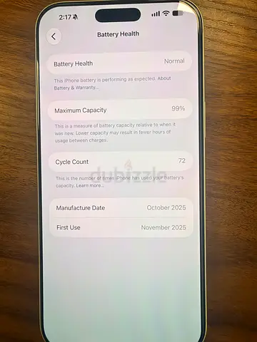 iPhone 17 Pro Max Silver — 99% Battery Health, Lightly Used