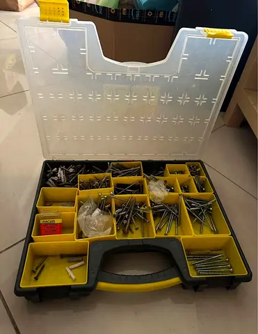 Hardware Organizer with Screws & Wall Plugs
