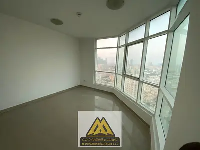Annual rental in Al Rashidiya 3, Ajman: 2 master bedrooms, separate living room, 3 bathrooms, closed kitchen, balcony, central AC, parking, AED 48K, 4