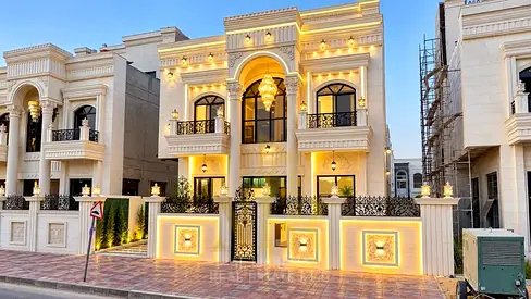فيلا للبيع شامل الرسوم والتسجيل والتمليك بتشطيب شخصي بسعر شامل جميع الرسوم — فرصة مميزة للسكن والاستثمار. فيلا كلاسيك فاخرة للبيع في الحليو – عجمان في