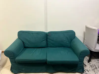 Emerald Green 2-seater Sofa, comfortable, good condition (Negotiable)