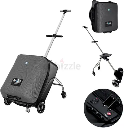 IEW 2 in 1 Carry on Suitcase, Kids Ride On Rolling Luggage Case with Detachable Baby