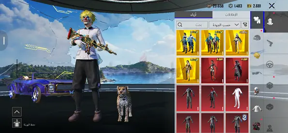 PUBG Mobile account with rare skins, vehicle and pet included