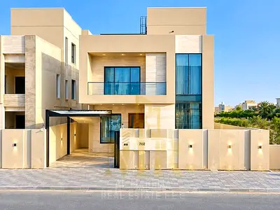 فرصة استثنائية للتملك الحر ! فيلا مودرن فاخرة 5 غرف جاهزة للسكن فوراً*** بالقرب من **السفير هايبر ماركت** ومخرج دبي المباشر. * سهولة الوصول إلى **شارع