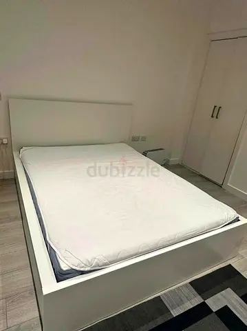 ikea queen size bed with mattress and storage drawers