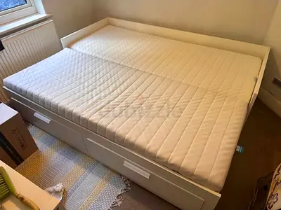 IKEA BRIMNES convertible bed with 2 drawers
