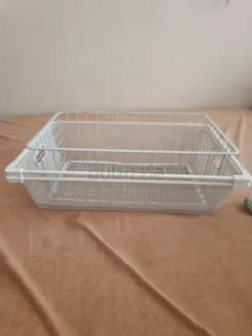 ikea Algot White Mesh and Metal Wire Storage Drawer / Basket
