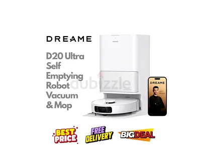 Dreame D20 Ultra Self-Emptying Robot Vacuum and Mop - Excellent Condition, FREE DELIVERY, WARRANTY