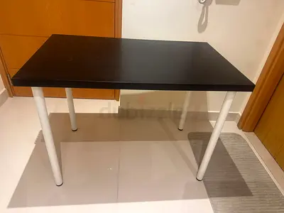 Black and white IKEA STUDY TABLE IN flawless condition for sale