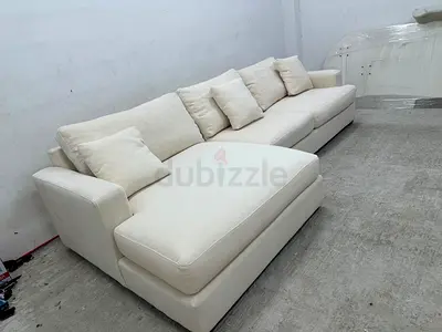Selling pottery barn beige color lshape sofa