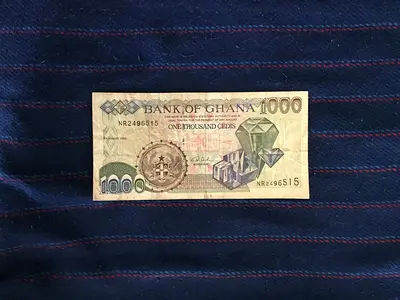 RARE VINTAGE 2003 GHANA 1000 CEDIS BANKNOTE