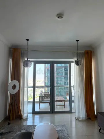 Trendy Curtains Set - Sheer White + Mustard Yellow Curtains & Double Curtain Rod