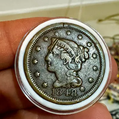 1848 USA Large Cent (old antique coins)