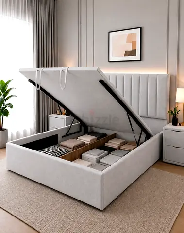 Brand New king size bed hydraulic storage bed good quality king bed strong