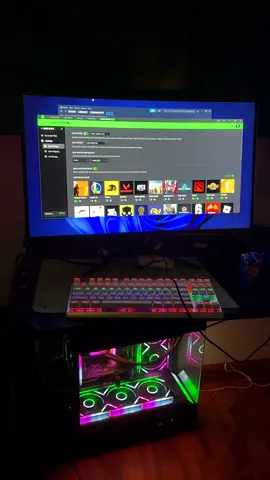 Custom RGB Gaming pc with 27" Monitor (Game On)