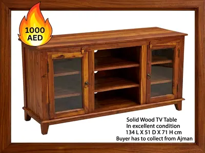 Solid wood TV table