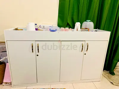 White 4-door Storage Cabinet / Sideboard - Good Condition