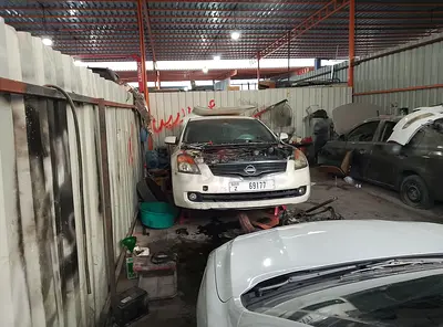Auto garage car mechanic