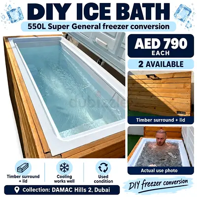 550L Super General Chest Freezer - DIY Ice Bath with Timber Surround