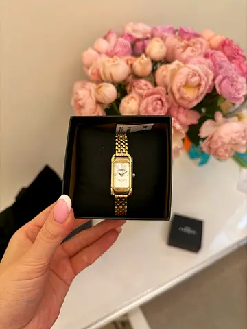 Gold-tone Rectangular Women's Bracelet Watch (Like New)
