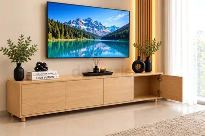 Light wood tv cansole