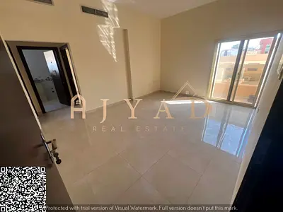 Annual rent in Ajman Al Nuaimiya 1, 1BR with balcony, central AC, near services and Dubai & Sharjah exits, flexible payments.