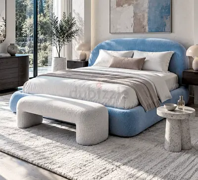 Sky blue colour 180*200 king size Bed