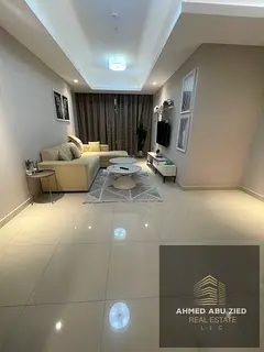 Fully furnished luxury 1BHK for annual rent in Gulfa Towers, Ajman. master bedroom, wardrobes, balco