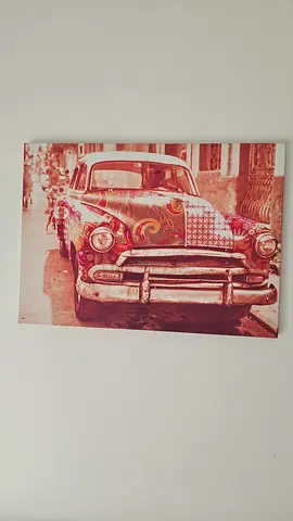 Vintage Car Canvas Wall Art - 60x30cm