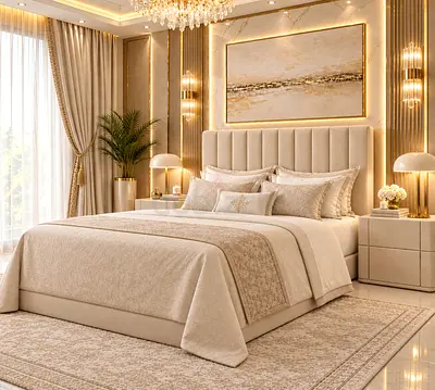 New Beige queen Size Bed with Headboard storage bed and new queen bed
