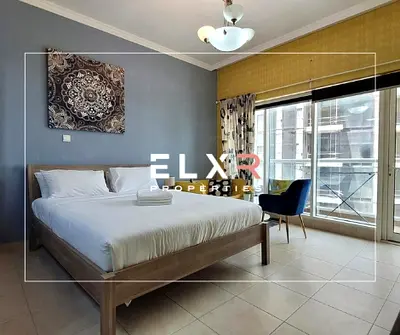 For Rent | Furnished Studio with Balcony | Al Noujoum Tower, Burj Khalifa Area | AED 65,000/yearly