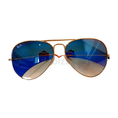 Ray-Ban Aviator Sunglasses - Blue Mirrored Lenses