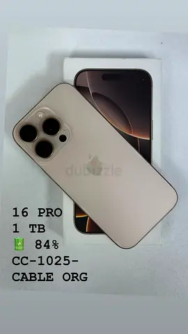 iPhone 16 Pro 1TB - desert taitanium, 84% Battery Health, includes original cable