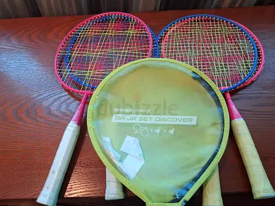 Set of 3 Kids Badminton Rackets with Carry Case