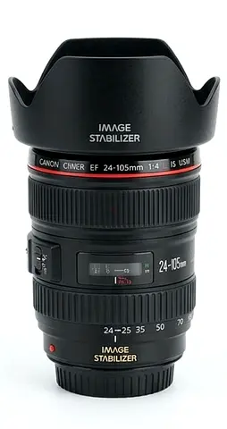 Canon EF 24-105mm f/4L IS USM Lens + EW-83H Hood & Caps
