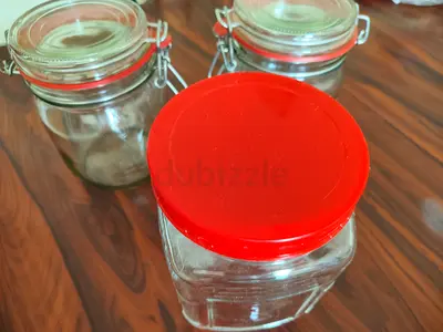 Set of 3 Glass Kitchen Storage Jars