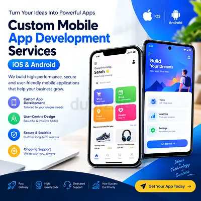 Custom Mobile App Development Services (iOS & Android)