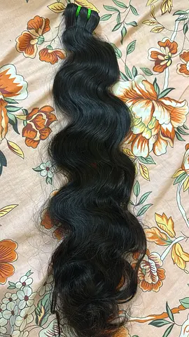 Natural human Black Wavy Hair Extensions / Weft - new. Can be colored or dyed. 20.22.24.26 inchess