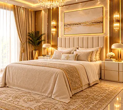 New Beige Luxury King Bed with Upholstered Headboard storage bed and king size bed frame