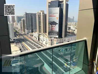 🏡 للإيجار السنوي | غرفة وصالة في أبراج السيتي تاور بعجمان | إطلالة مفتوحة على جاردن سيتي وبلكونة ✨