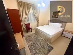 One-bedroom apartment with a living room for rent in Sharjah, Al Majaz 3.