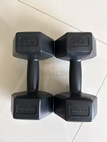 Pair of 3kg Hex Dumbbells