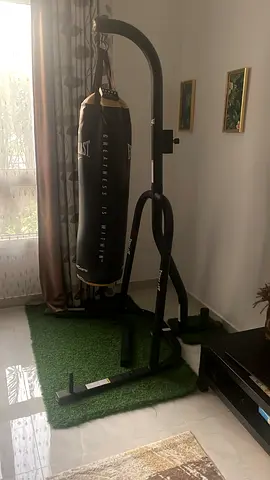 Heavy-duty freestanding punching bag and stand — used, good condition