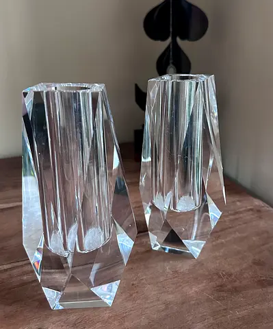 Crystal candle holders