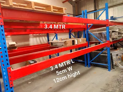 Heavy Duty Industrial Pallet Racking Shelves 3.4m Length (Set)