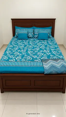 Wooden Double Bed with Mattress for Sale – Excellent Condition