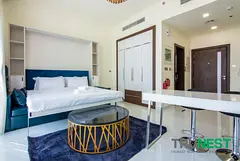 Furnished Studio | Miraclz Tower | Balcony & Skyline View